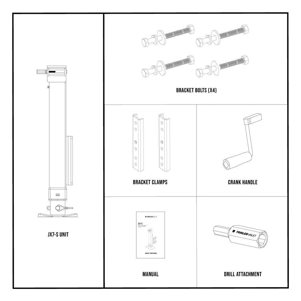 Trailer Valet TVJX7-S - 7000 lbs Side Mount Bracket Drill Jack, large image number 4