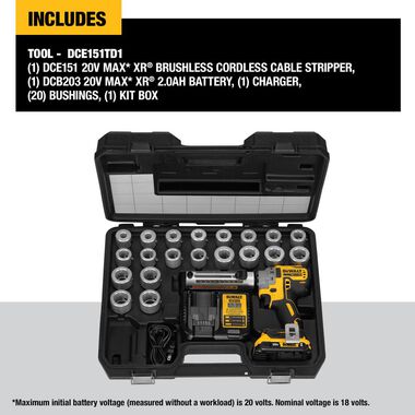 DEWALT 20V MAX XR Cordless Cable Stripper Kit, large image number 2
