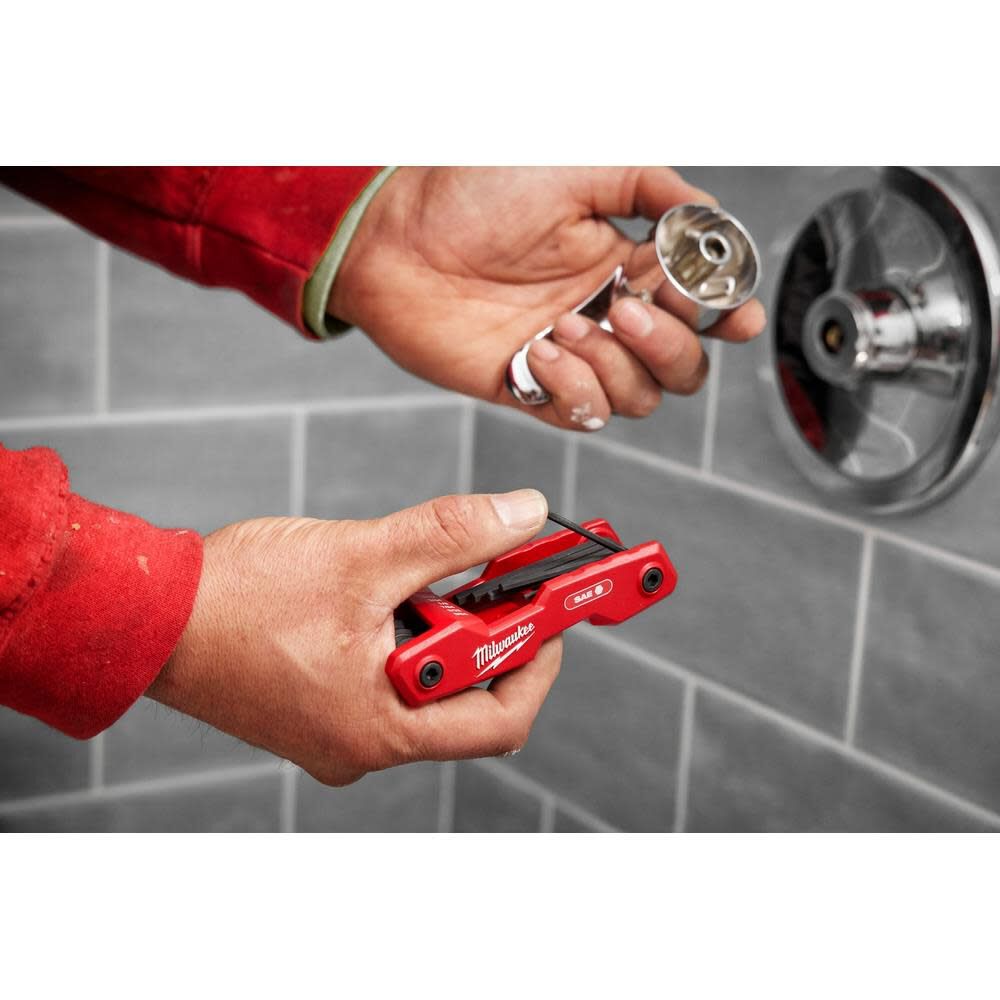 Milwaukee 9 Key Folding Hex Key Set SAE, large image number 5