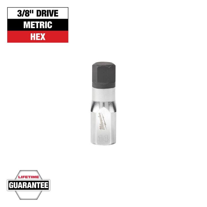 Milwaukee 3/8 Inch Drive 14mm Hex Bit Socket, large image number 8