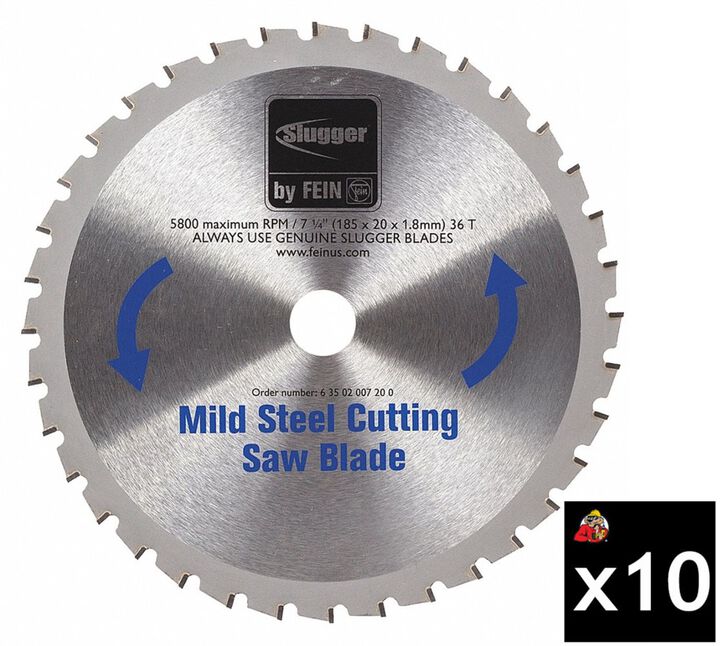 Fein 7 1/4 Inch 36T Pack of 10 Mild Steel Saw Blades