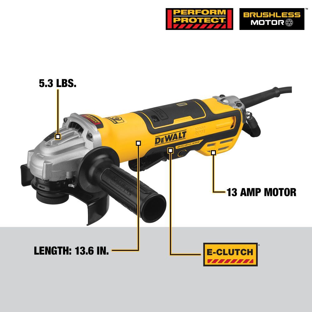 DEWALT 5in Angle Grinder with Kickback Brake No Lock On Simolary simolary.com 7
