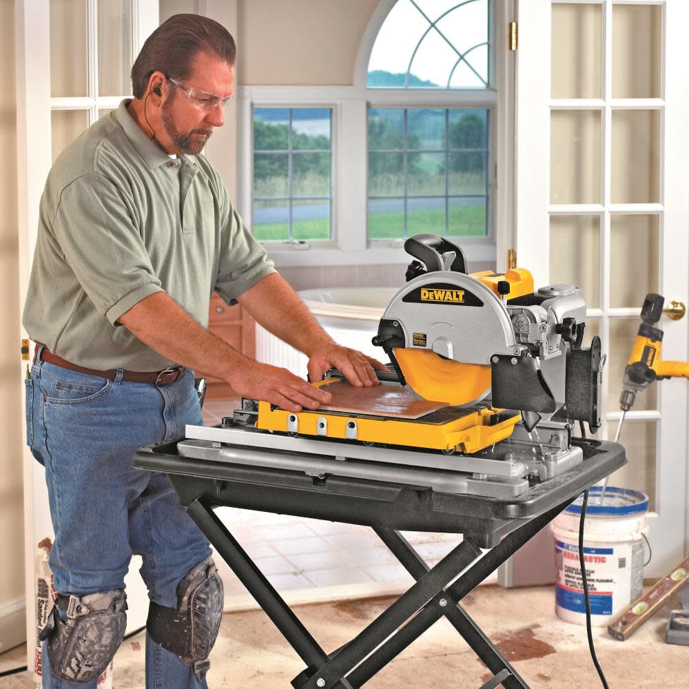 DEWALT 10 In. Wet Tile Saw with Stand D24000S from DEWALT Acme Tools