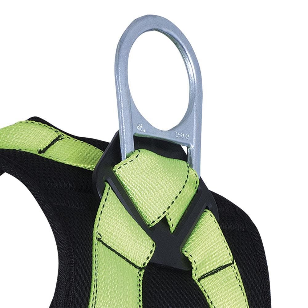 Peakworks Full Body Padded Safety Harness with 5-Point Adjustment Back Support, Back D-Ring, Buckles Hi-Vis Green/Black Universal, large image number 3
