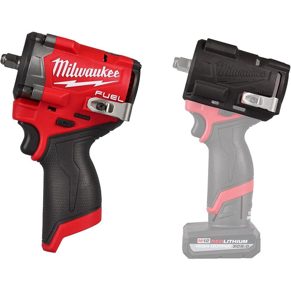 Milwaukee M12 FUEL Stubby 1/2" Impact Wrench (Bare Tool) with Protective Boot, large image number 1