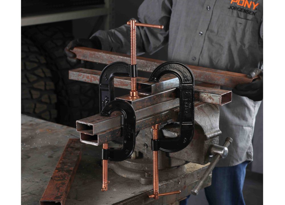 Pony 4 Inch Maximum Opening 2200 Lbs Force Heavy Duty Carriage C-Clamp, large image number 6