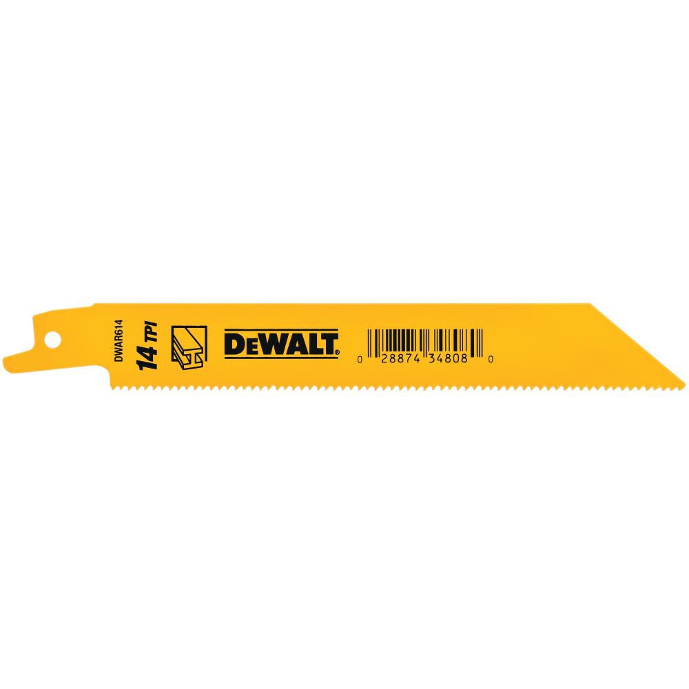 DEWALT 6 in 14TPI Recip Saw Blade, large image number 2