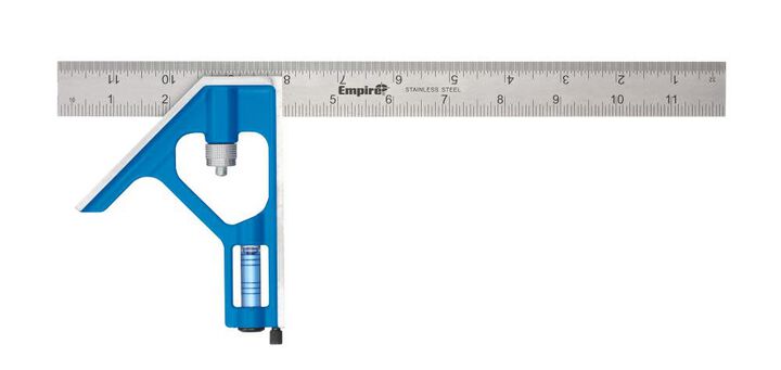 Empire Level 12 in. True Blue Combination Square
