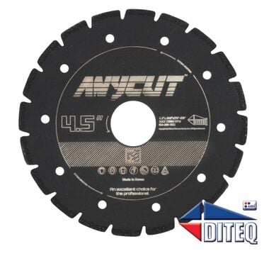 Diteq Anycut 4-1/2in Cut-Off Wheels 7/8in-5/8in Arbor - D11302