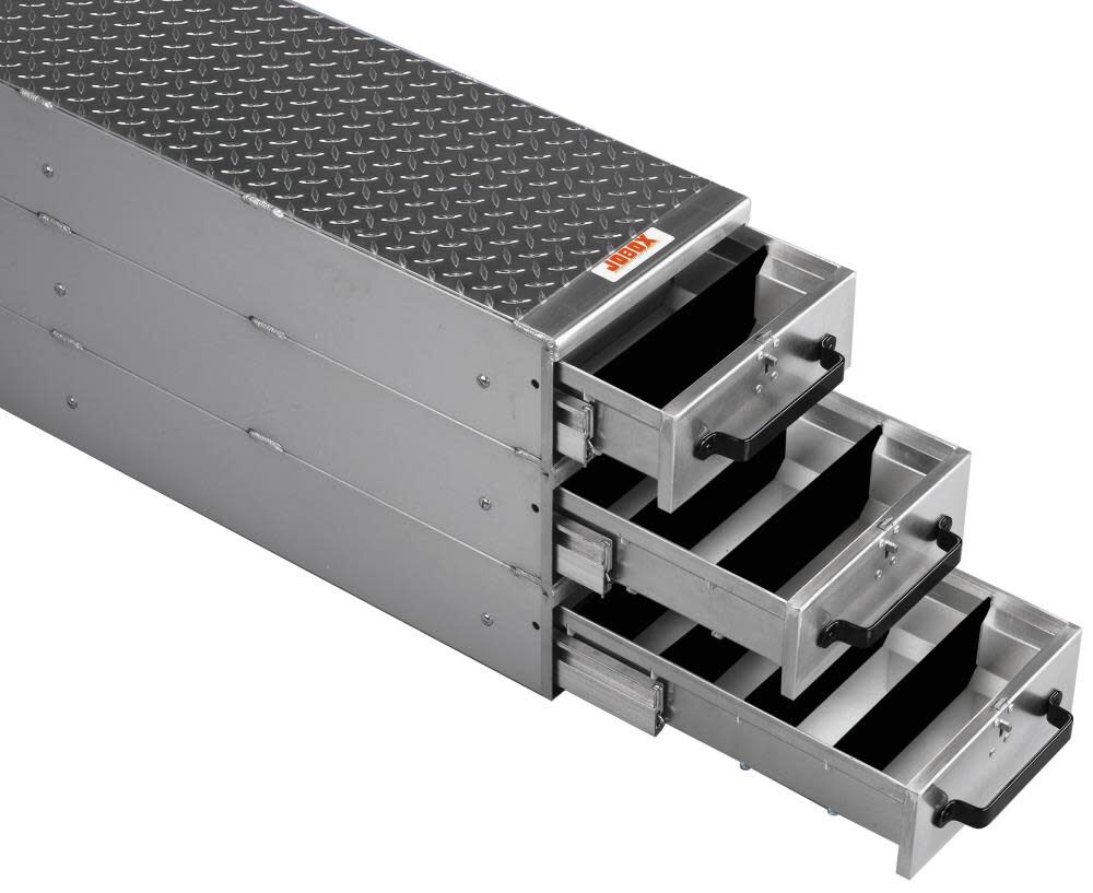 Crescent JOBOX 3 Drawer Long Stacked Heavy-Duty Aluminum Drawer Storage 12inW x 18inH x 50inL, large image number 2