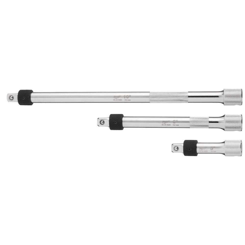 Milwaukee 3/8 Inch Drive Locking Extension Set, 3 Pieces, large image number 14