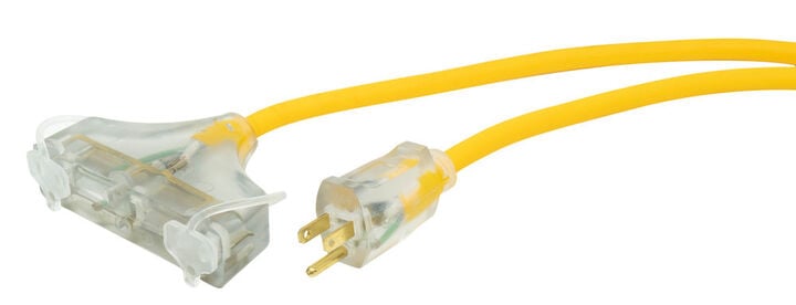 Southwire SJEOW Cold Weather 3 Outlet Extension Cord 50 Ft 12/3, large image number 0