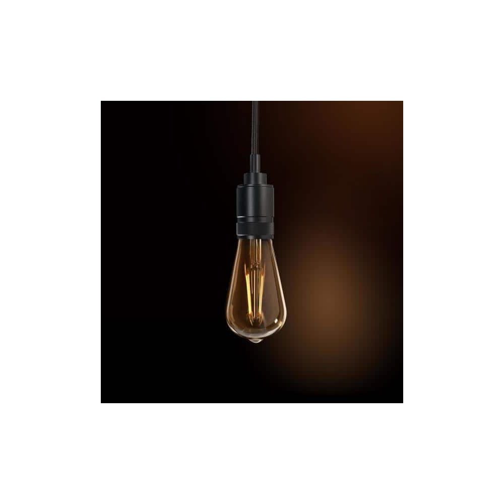 Feit Electric 60W Industrial 1 Light Socket Pendant Light Fixture – PN/BLK