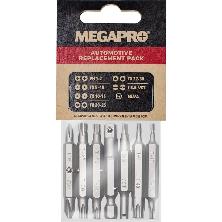 Megapro Replacement Bit Set for 15-in-1 Multi-Bit Screwdriver