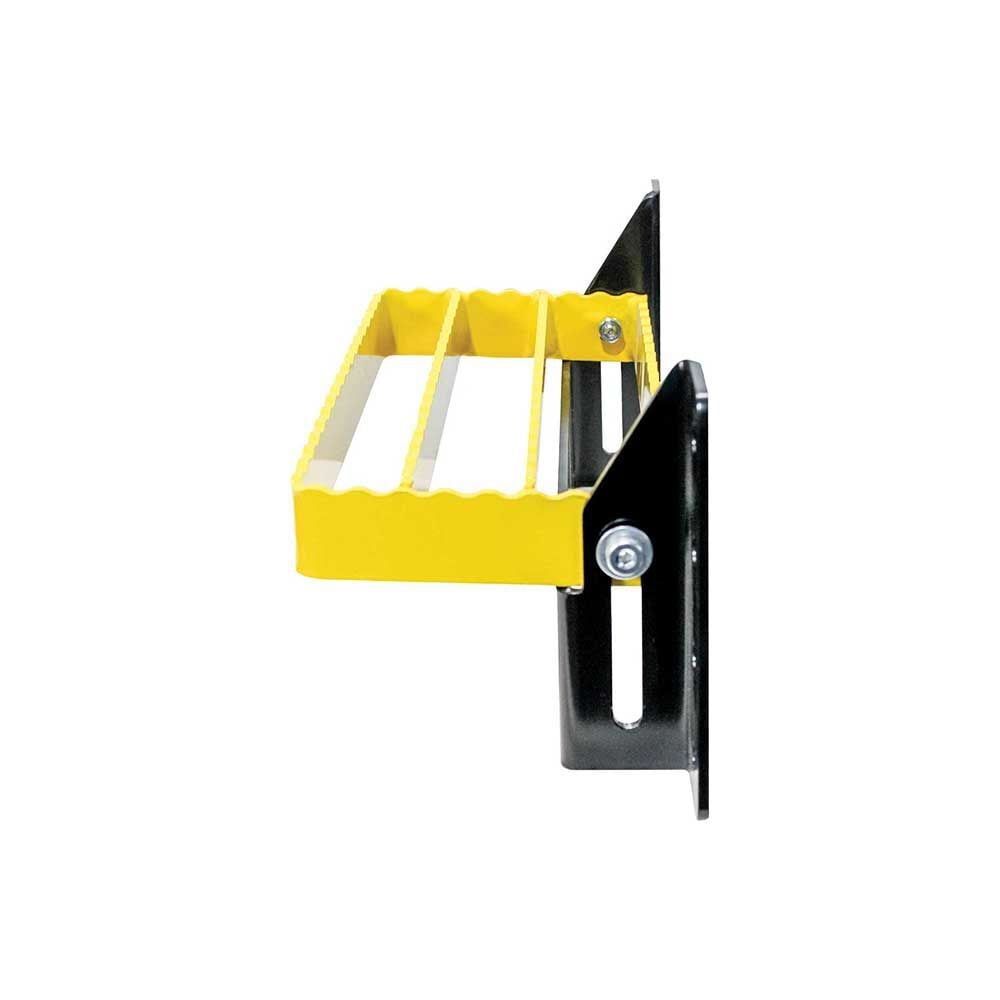 K&M Manufacturing Universal Flip-Up Tractor Step Black & Yellow, large image number 6
