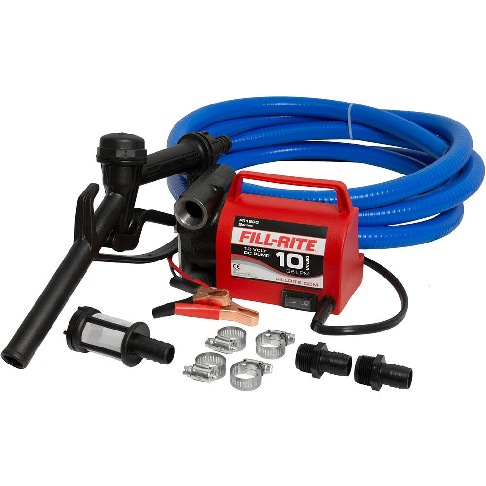 Fill-Rite 12 VDC Portable Fuel Transfer Pump 10 GPM 1/5 HP with Accessories, large image number 1