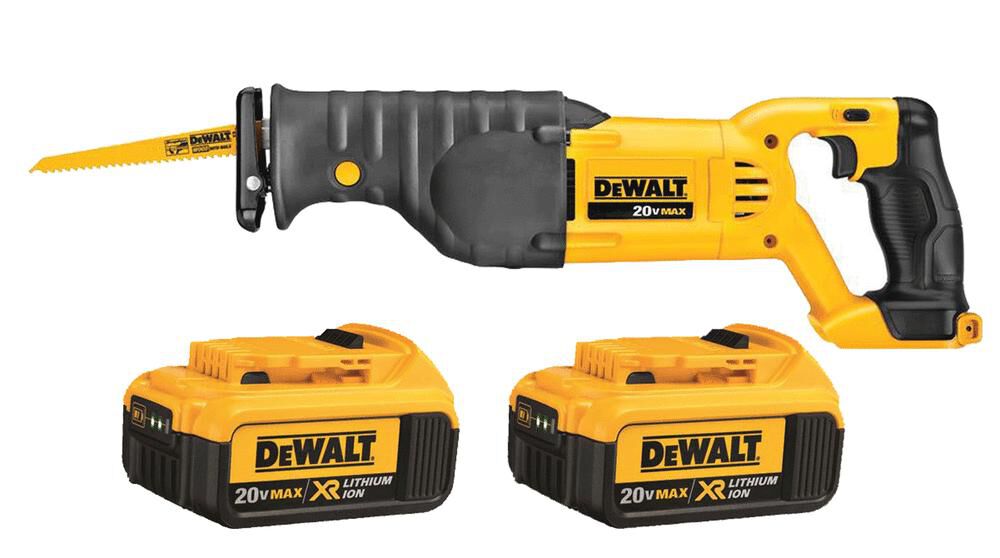 DEWALT 20V Max Reciprocating Saw 4Ah XR Battery 2pk Bundle
