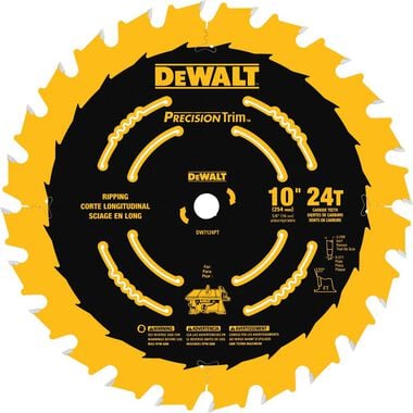 DEWALT 10-in 24T Fast Ripping Saw Blade, large image number 0