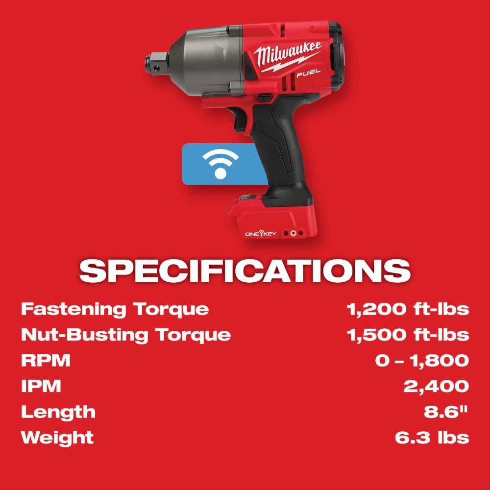 Milwaukee M18 FUEL with ONE KEY High Torque Impact Wrench 3 4 in