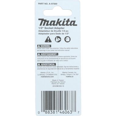 Makita Impact X 1/2 x 2 Socket Adapter, large image number 2