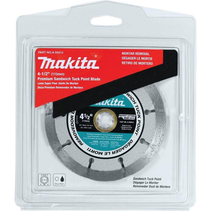 Makita 41/2 Inch Dual Sandwich Diamond Tuck Point Blade for Mortar, large image number 2