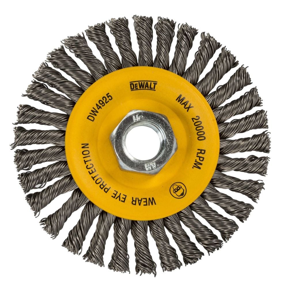 DEWALT 4 In. x 5/8 In. to 11 HP .020 Carbon Stringer Wire Wheel, large image number 1