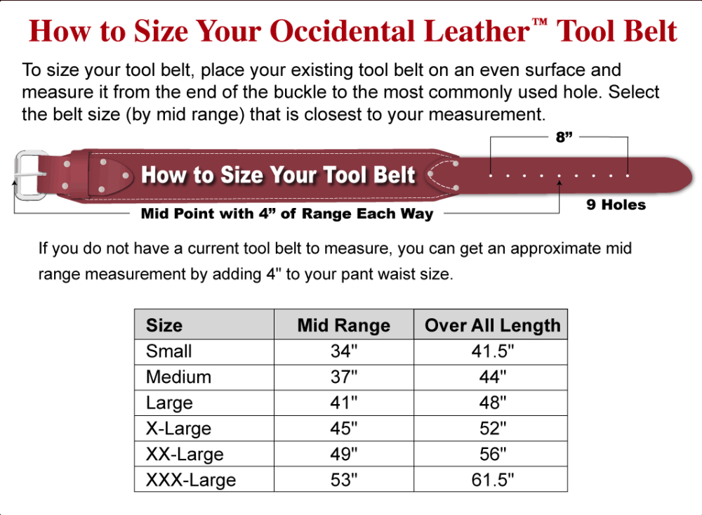 Occidental Leather 8585LH M Heritage FatLip Tool Bag Set Left - 3