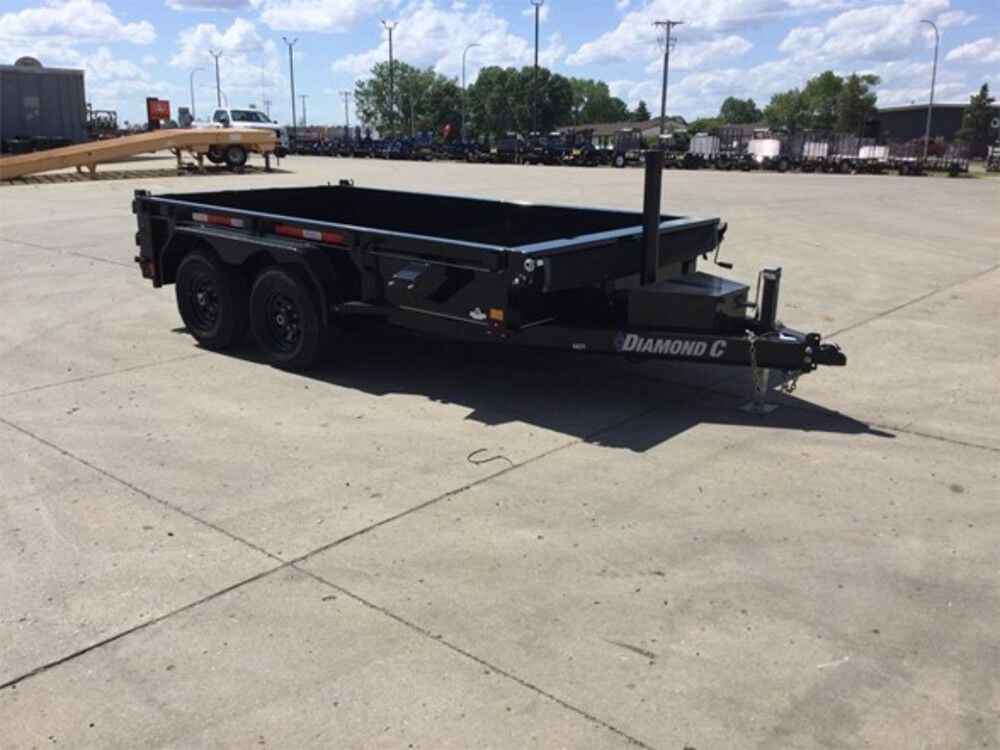 Diamond C MDT 12 Ft Tandem Axle Dump Trailer Used 2024, large image number 4