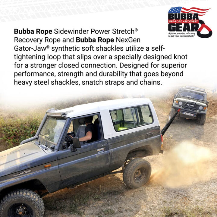 Bubba Rope 7/8 Inch x 20 Ft. Blue Eye Off-Road Truck Recovery Gear Set, large image number 3