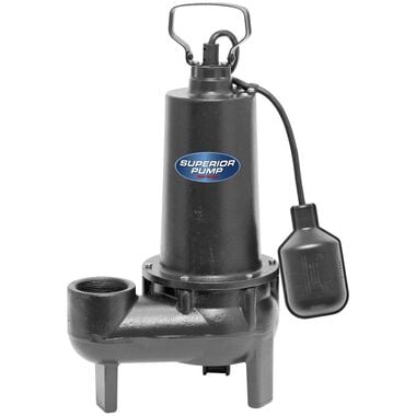 Superior Pump 1/2 HP Cast Iron Sewage Pump with Tethered Float Switch