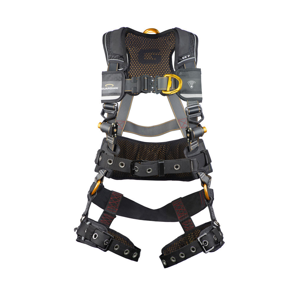 Guardian Fall Protection Full Body Harness with QC Chest/TB Leg Buckle Sternal D-Ring Size Medium - 3740068
