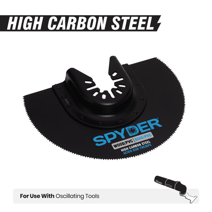 Spyder 4 Inch Half Moon Oscillating Tool Blade for Clean Wood and PVC, large image number 6