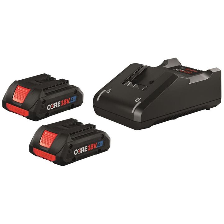Bosch Promotional 18V CORE18V Starter Kit with (2) CORE18V 4.0 Ah Compact Batteries