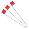 Irwin 2-1/2 In. x 3-1/2 In. x 21 In. Red Stake Flags 100 pk., small