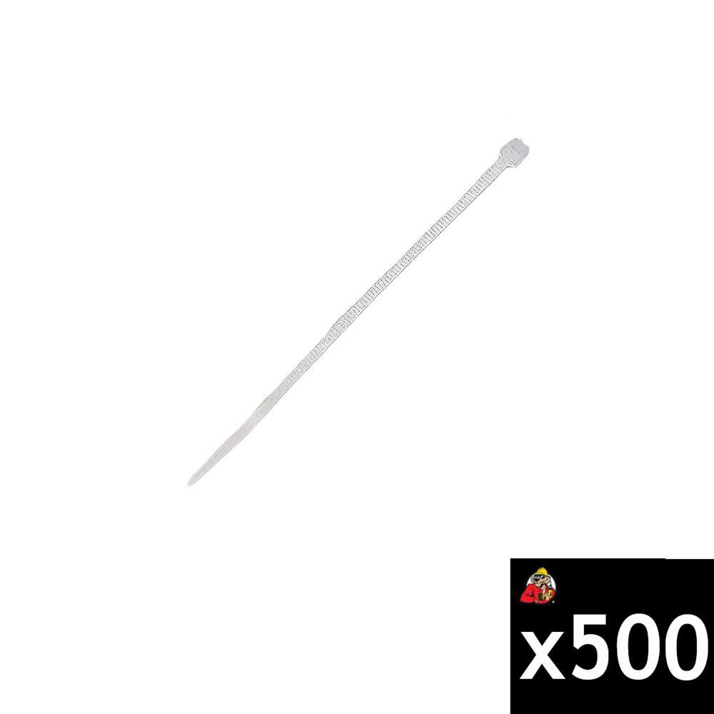 Ideal Industries 11 Inch 50 Lbs Natural Plenum Cable Ties 500 Pieces, large image number 1