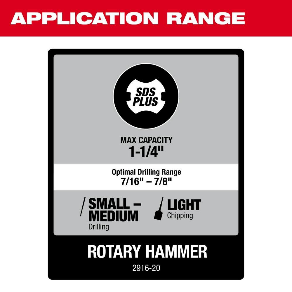 Milwaukee M18 FUEL 1 1/4inch SDS Plus D Handle Rotary Hammer  (Bare Tool) with ONE KEY, large image number 8