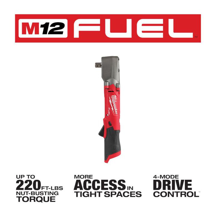 Milwaukee M12 FUEL 1/2inch Right Angle Impact Wrench with Pin Detent Reconditioned (Bare Tool), large image number 1
