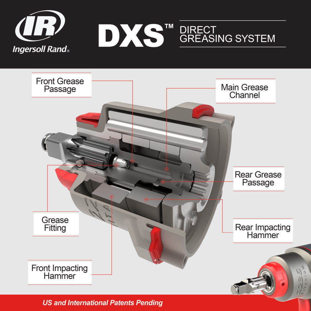 Ingersoll Rand DXS2 1/2 Inch Air Impact Wrench, 1500 Ft-Lb, large image number 8