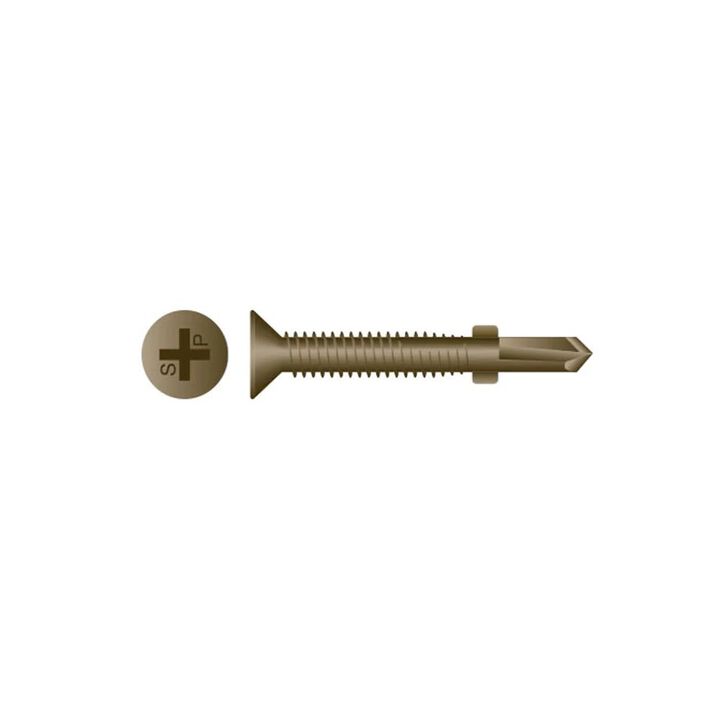 Strong-Point 1/4-20 x 2-3/4 Inch Flat Head Reamer Screw, 1000 Qty, large image number 1