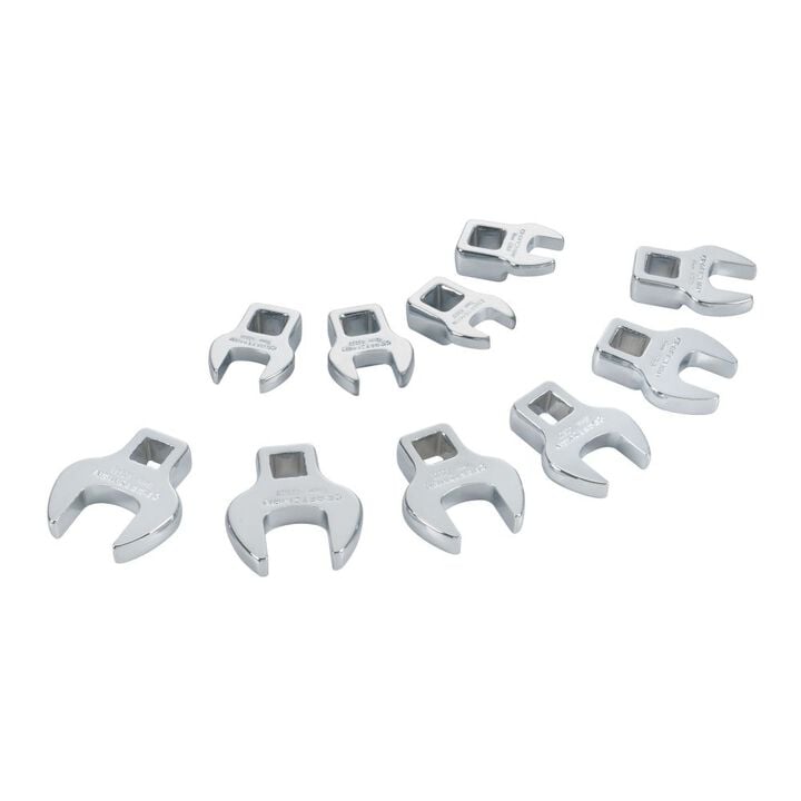 CRAFTSMAN 3/8 in 12-Point Metric Crowfoot Open-End Wrench Set 10pc, large image number 2