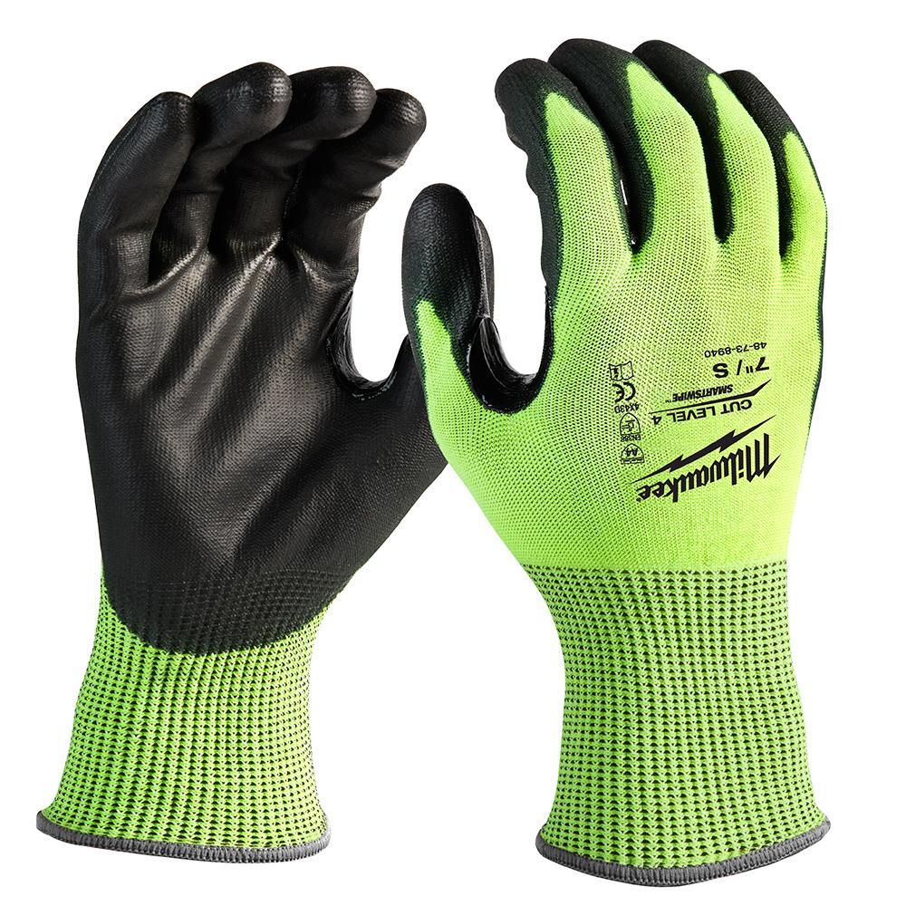 Milwaukee High Visibility Cut Level 4 Polyurethane Dipped - Size S - 48-73-8940