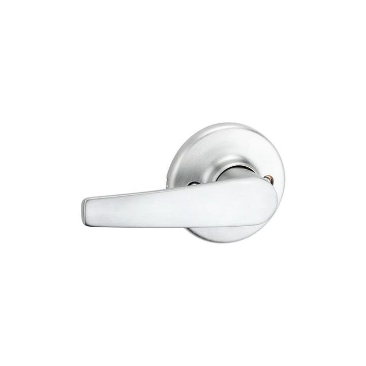 Kwikset Satin Chrome Hall/Closet Delta Passage Door Lever Set, large image number 1