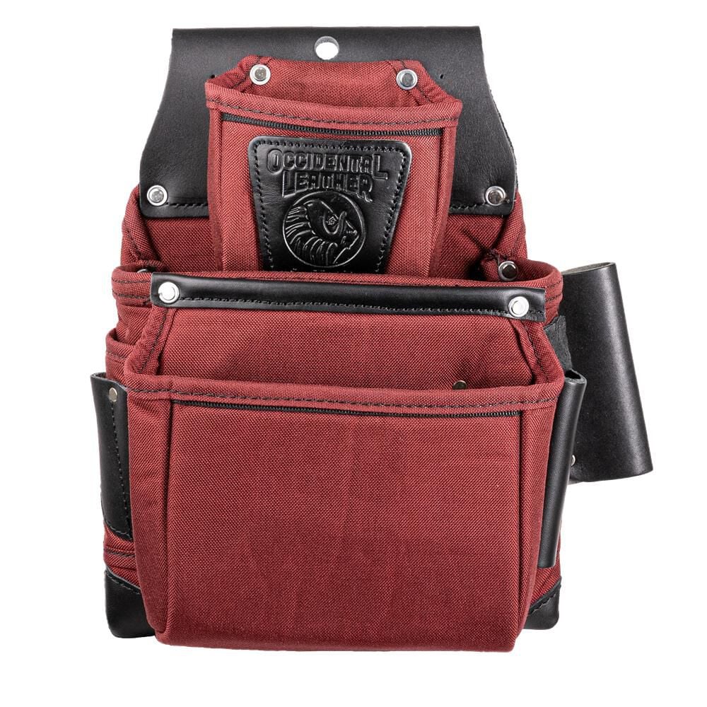 Occidental Leather OxyLights 3 Pouch Fastener Bag, Red & Black – R8060