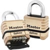 Master Lock 2-1/4 In. Wide ProSeries Brass Resettable Combination Padlock, small image number 1