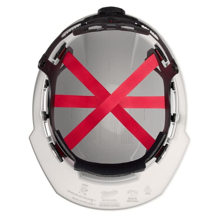 Milwaukee Red Front Brim Hard Hat with 6pt Ratcheting Suspension Type 1 Class E & BOLT USB Cooling Fan Bundle, large image number 6