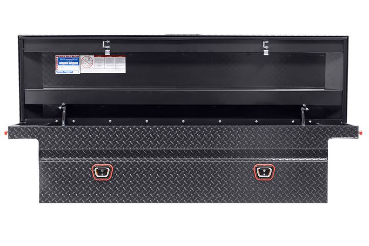 Weather Guard Saddle Truck Tool Box Aluminum Full low profile Gunmetal Gray, large image number 3