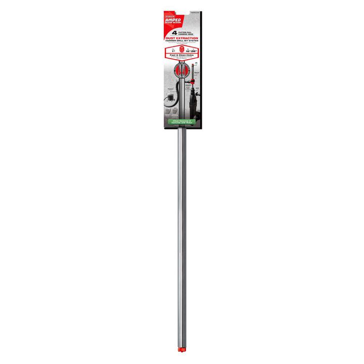 Diablo Tools AMPED Rebar Demon 1 Inch x 16 Inch x 26 Inch SDS-Max 4-Cut FCH Dust Extraction Hammer Drill Bit, large image number 4