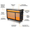 GEARWRENCH 52 in 11 Drawer GSX Series Rolling Tool Cabinet with Stainless Steel Worktop, small image number 2