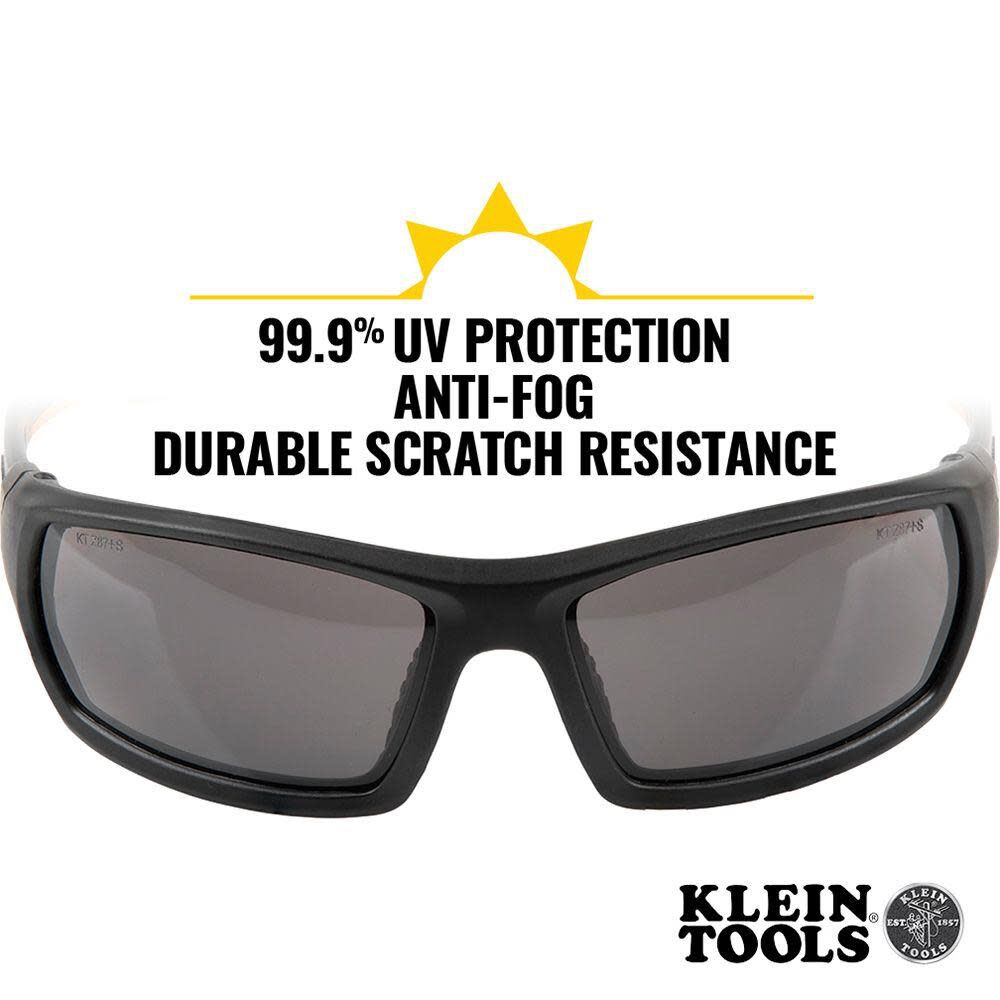 Klein Tools Pro Safety Glasses Full Frame Gray Lens, large image number 3