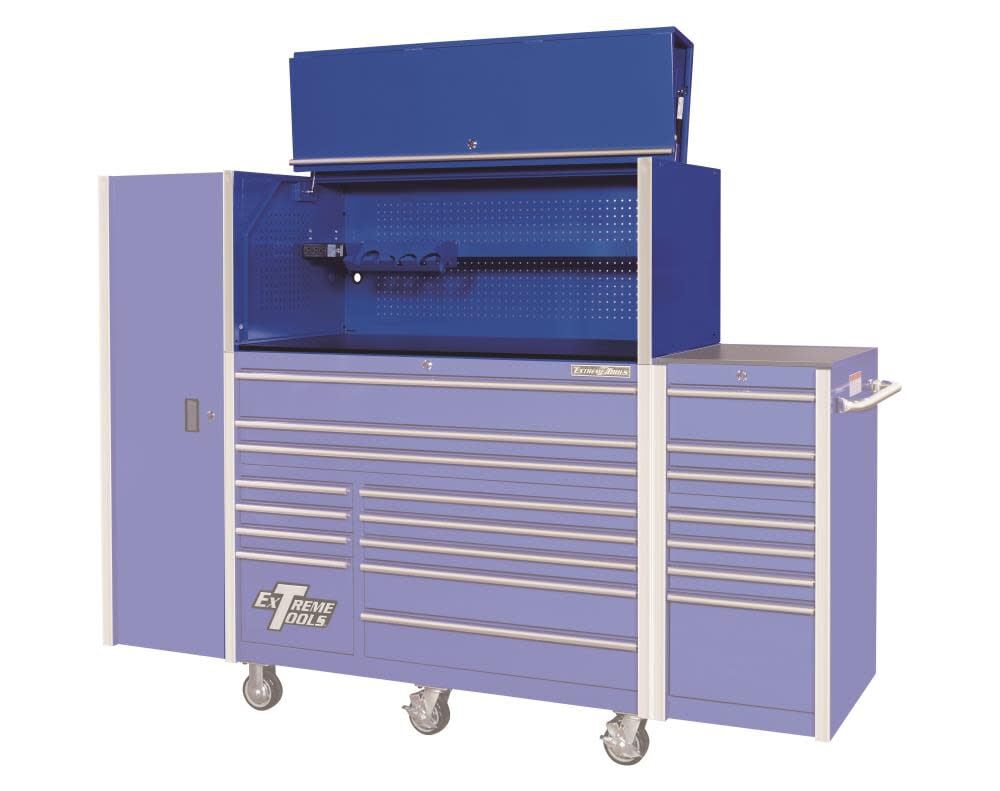Extreme Tools RX Pro 55in Workstation Hutch – Blue – RX552501HCBL